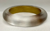 LG248 Alexis Bittar cocoa/taupe/white ombre lucite bangle